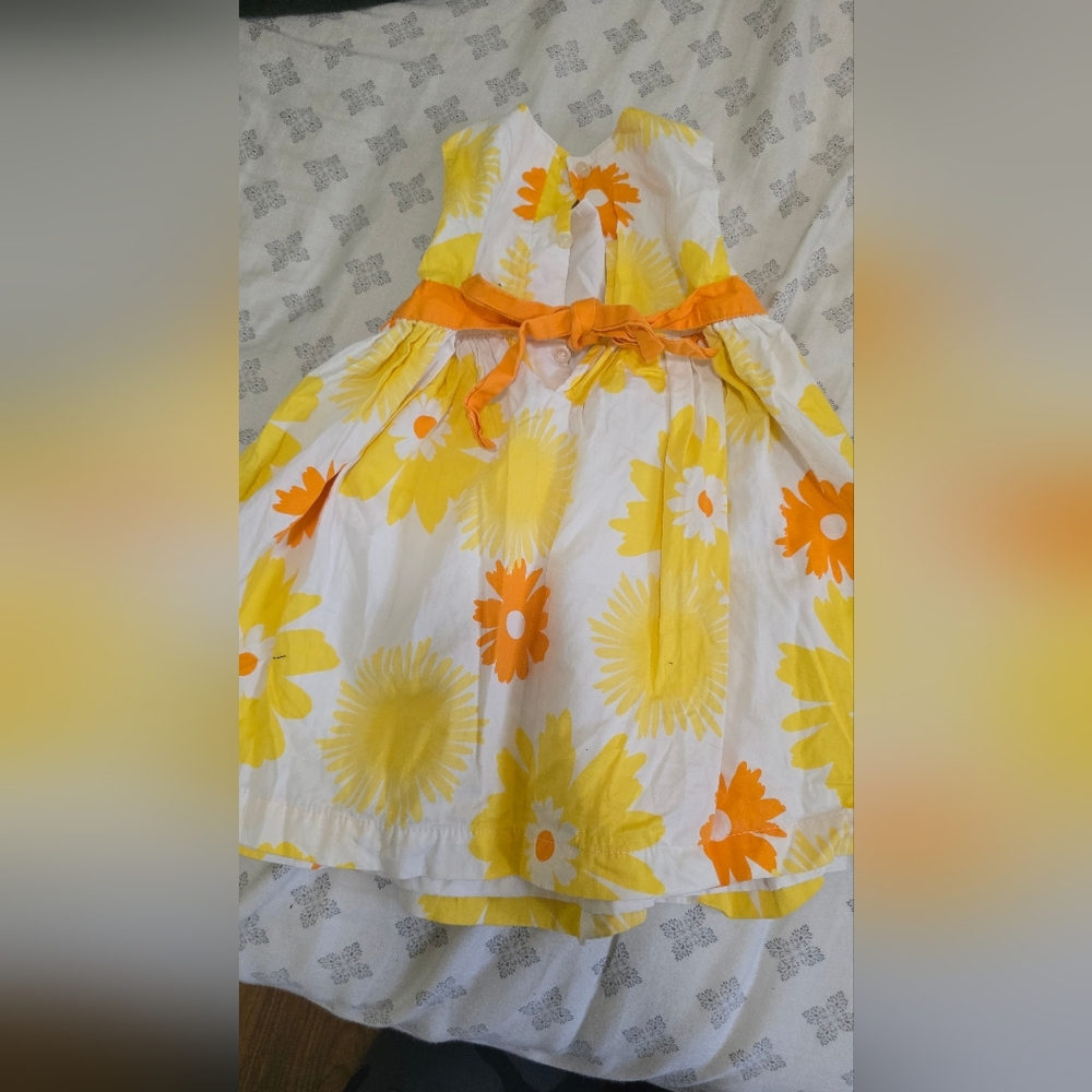 Floral Yellow and Orange Dress